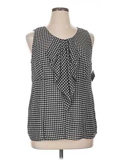 Pre-owned Halogen Sleeveless Blouse In Black