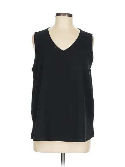 Pre-owned Halogen Sleeveless Blouse In Black