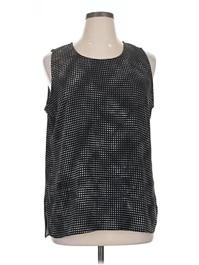 Pre-owned Halogen Sleeveless Blouse In Black