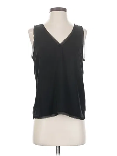 Pre-owned Halogen Sleeveless Blouse In Black