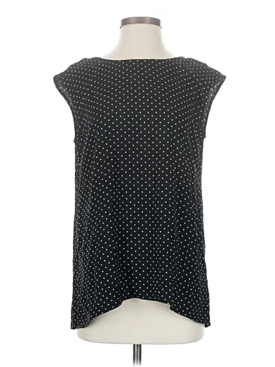 Pre-owned Halogen Sleeveless Blouse In Black