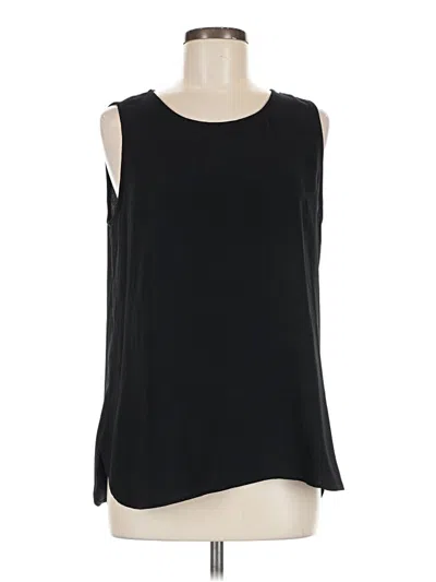 Pre-owned Halogen Sleeveless Blouse In Black