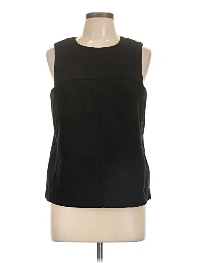 Pre-owned Halogen Sleeveless Blouse In Black