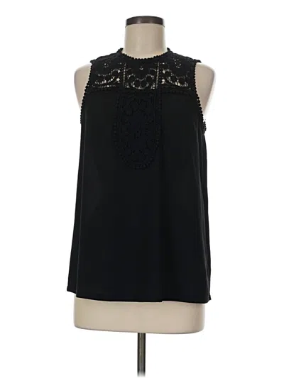 Pre-owned Halogen Sleeveless Blouse In Black