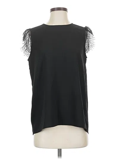 Pre-owned Halogen Sleeveless Blouse In Black
