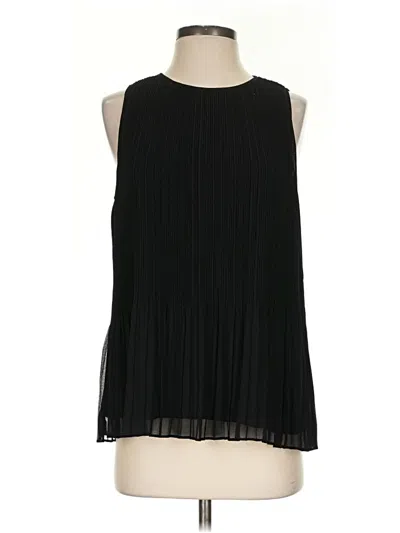 Pre-owned Halogen Sleeveless Blouse In Black