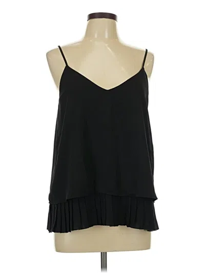 Pre-owned Halogen Sleeveless Blouse In Black