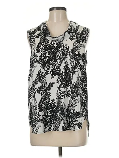 Pre-owned Halogen Sleeveless Blouse In Black