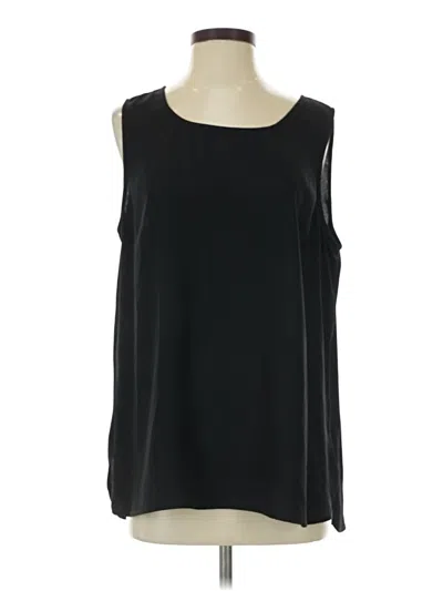 Pre-owned Halogen Sleeveless Blouse In Black