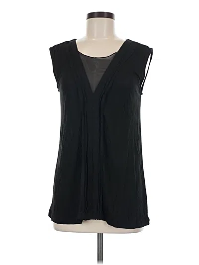 Pre-owned Halogen Sleeveless Blouse In Black