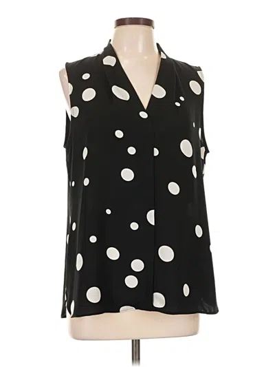 Pre-owned Halogen Sleeveless Blouse In Black