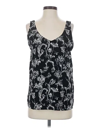 Pre-owned Halogen Sleeveless Blouse In Black