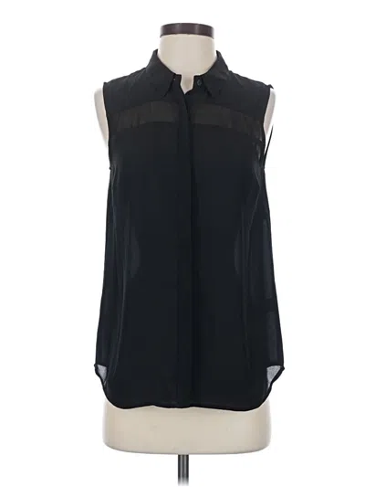 Pre-owned Halogen Sleeveless Blouse In Black