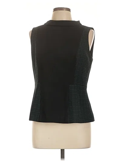 Pre-owned Halogen Sleeveless Blouse In Black