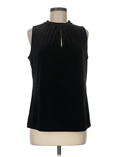 Pre-owned Halogen Sleeveless Blouse In Black