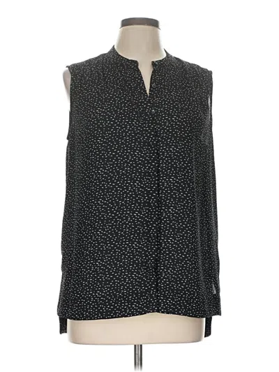 Pre-owned Halogen Sleeveless Blouse In Black