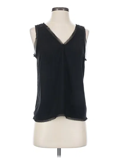 Pre-owned Halogen Sleeveless Blouse In Black