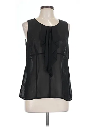 Pre-owned Halogen Sleeveless Blouse In Black