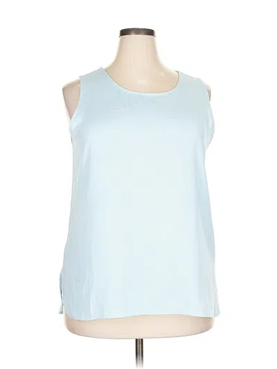 Pre-owned Halogen Sleeveless Blouse In Blue