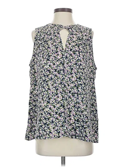 Pre-owned Halogen Sleeveless Blouse In Blue