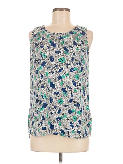 Pre-owned Halogen Sleeveless Blouse In Blue