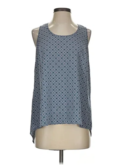 Pre-owned Halogen Sleeveless Blouse In Blue
