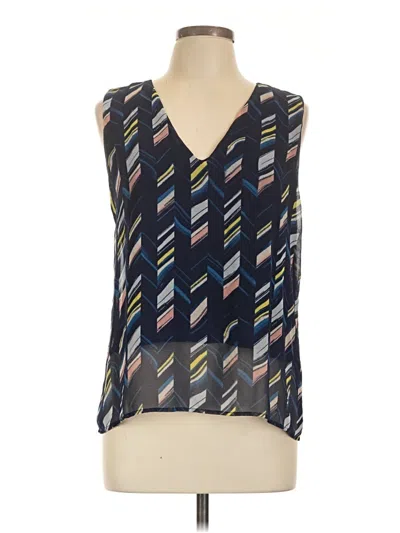 Pre-owned Halogen Sleeveless Blouse In Blue