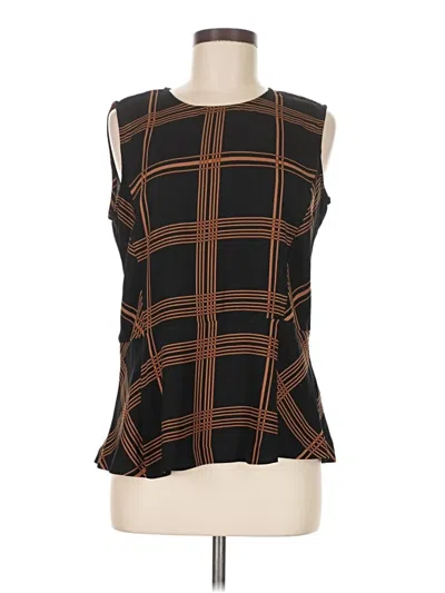 Pre-owned Halogen Sleeveless Blouse In Brown