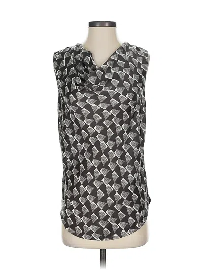 Pre-owned Halogen Sleeveless Blouse In Gray
