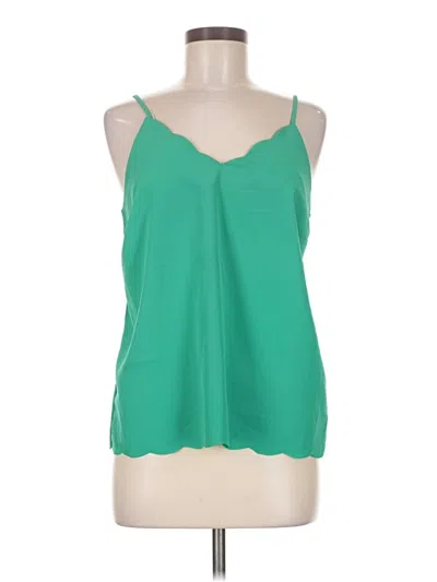 Pre-owned Halogen Sleeveless Blouse In Green
