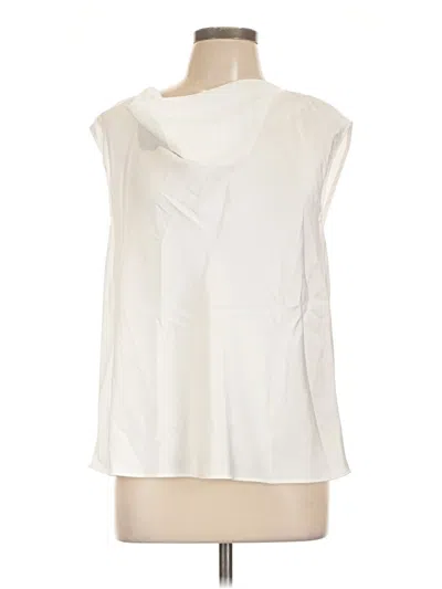 Pre-owned Halogen Sleeveless Blouse In Ivory
