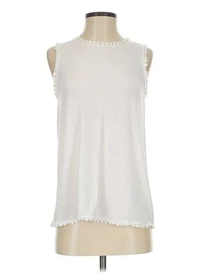 Pre-owned Halogen Sleeveless Blouse In Ivory