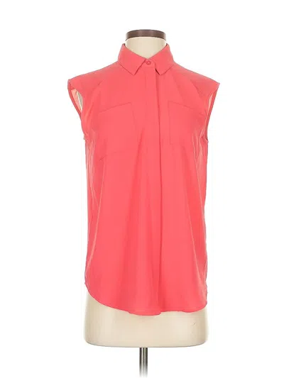 Pre-owned Halogen Sleeveless Blouse In Orange