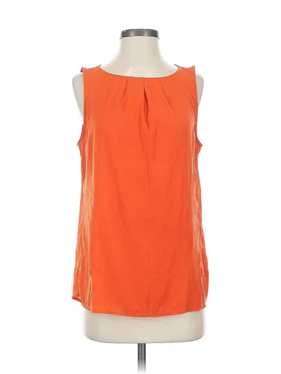 Pre-owned Halogen Sleeveless Blouse In Orange