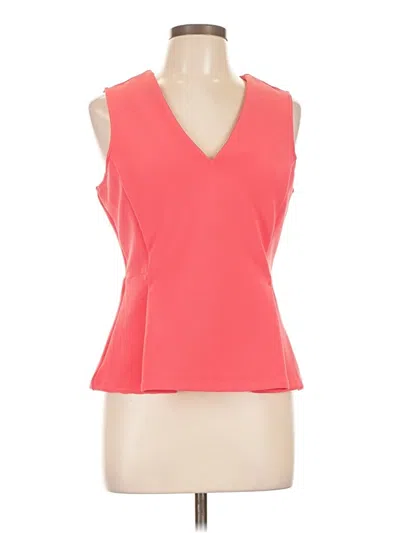 Pre-owned Halogen Sleeveless Blouse In Orange