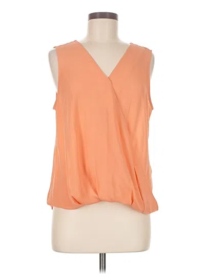 Pre-owned Halogen Sleeveless Blouse In Orange