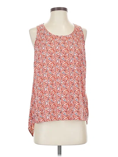 Pre-owned Halogen Sleeveless Blouse In Orange