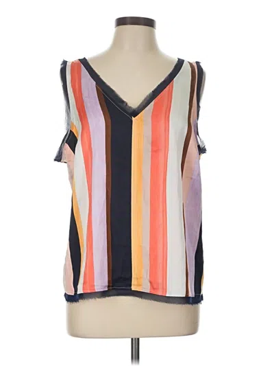 Pre-owned Halogen Sleeveless Blouse In Orange