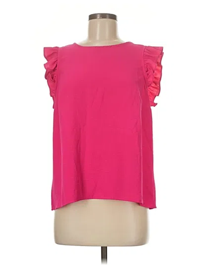 Pre-owned Halogen Sleeveless Blouse In Pink