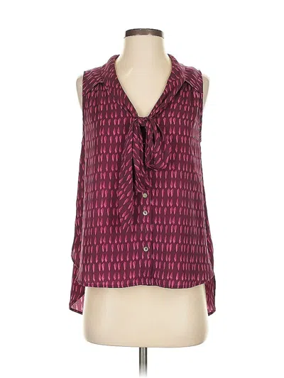 Pre-owned Halogen Sleeveless Blouse In Purple