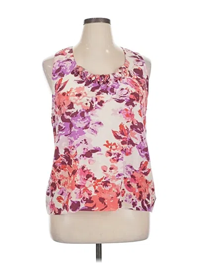 Pre-owned Halogen Sleeveless Blouse In Purple
