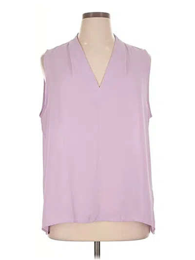 Pre-owned Halogen Sleeveless Blouse In Purple