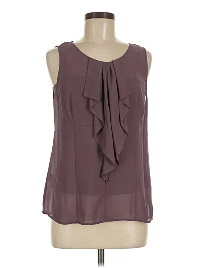 Pre-owned Halogen Sleeveless Blouse In Purple