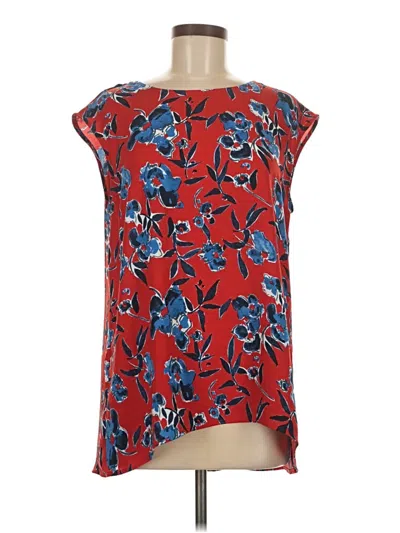 Pre-owned Halogen Sleeveless Blouse In Red