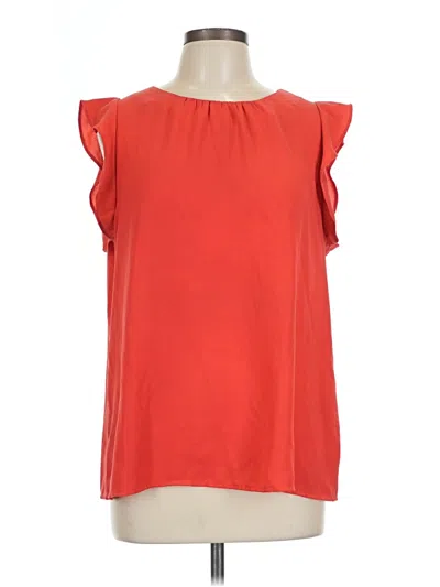 Pre-owned Halogen Sleeveless Blouse In Red