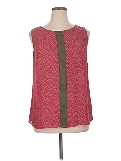 Pre-owned Halogen Sleeveless Blouse In Red