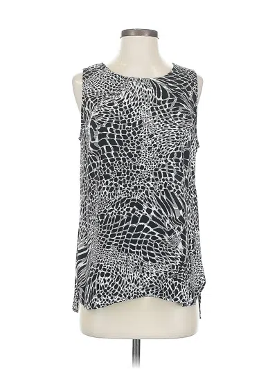 Pre-owned Halogen Sleeveless Blouse In Silver