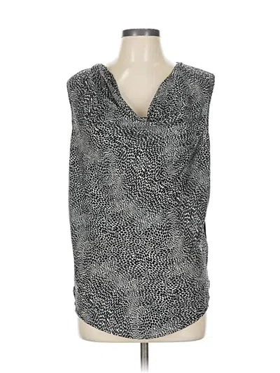 Pre-owned Halogen Sleeveless Blouse In Silver