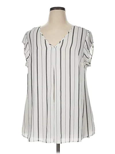 Pre-owned Halogen Sleeveless Blouse In Silver