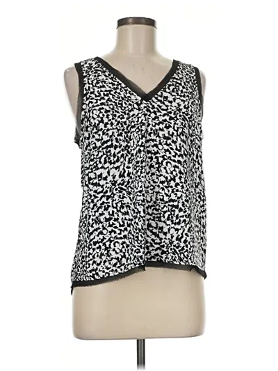 Pre-owned Halogen Sleeveless Blouse In Silver